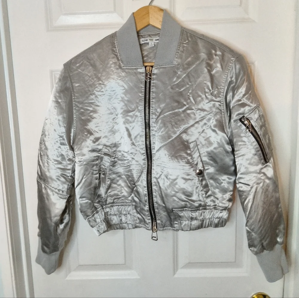 Elizabeth & James Royan Bomber Jacket Metallic Size S